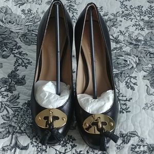 Talbots black platform shoes